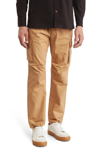 Cat Wwr Cotton Ripstop Cargo Trousers In Camel