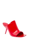 Ferragamo Era Patent Stiletto Mule Sandals In Red