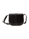 Apc A.p.c. Betty Crossbody Bag In Black Leather With Logo In Lzz Black