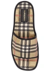 BURBERRY BURBERRY "CHECK" QUILTED FLAT SLIDES