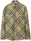 Burberry Checked Wool-blend Shirt Jacket In Black