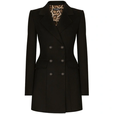 Dolce & Gabbana Wool And Cashmere Turlington Jacket In Black