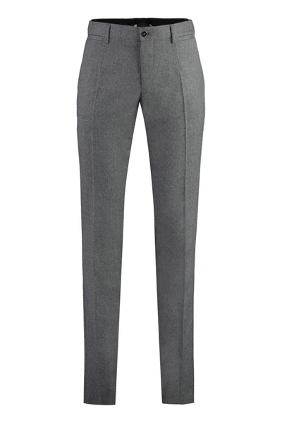 Dolce & Gabbana Wool Trousers In Grey