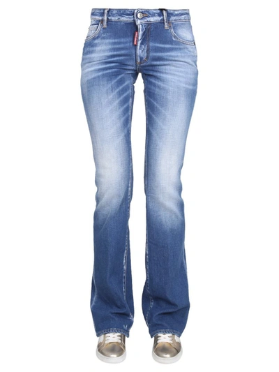 Dsquared2 Jeans Wide Leg In Blue