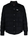 Fay Quilted Overshirt Jacket In Blue