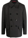 Fay Peak-lapel Double-breasted Jacket In Black