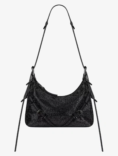 Givenchy Mini "voyou" Shoulder Bag With Rhinestones In Black