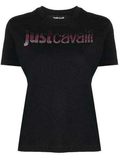 Just Cavalli Logo-print Cotton T-shirt In Black