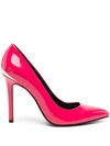 Just Cavalli Patent 100mm Pointed-toe Pumps In Fuchsia