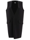 Mm6 Maison Margiela Dress With Deep Neckline In Black