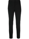 Peserico Stretch Gabardine Cigarette Trousers In Black