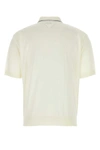 Prada Silk And Cotton Polo Shirt In White