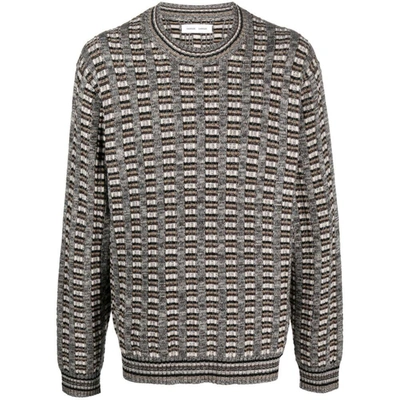 Samsoe & Samsoe Checked Intarsia-knit Jumper In Brown