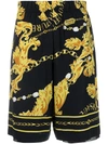 Versace Jeans Couture Chain Couture Bermuda Shorts In Black