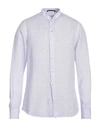 Ploumanac'h Man Shirt Lilac Size 15 ½ Linen In Purple