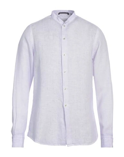 Ploumanac'h Man Shirt Lilac Size 15 ½ Linen In Purple