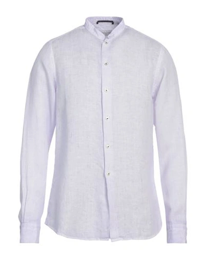 Ploumanac'h Man Shirt Lilac Size 17 Linen In Purple