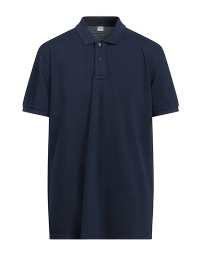Aspesi Man Polo Shirt Midnight Blue Size Xxl Cotton In Blue