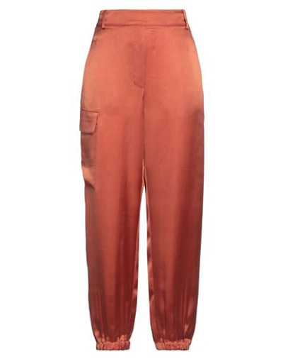 Tela Woman Pants Rust Size 10 Cupro In Red