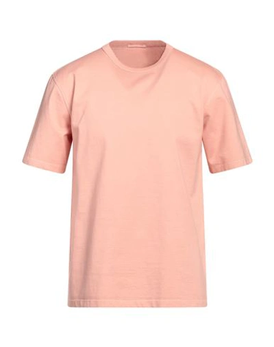 Ten C Man T-shirt Salmon Pink Size L Cotton