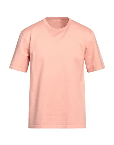 Ten C Man T-shirt Salmon Pink Size L Cotton In Pink