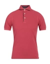 Gran Sasso Man Polo Shirt Red Size 34 Cotton