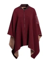 Rag & Bone Woman Cape Burgundy Size Onesize Recycled Wool, Wool In Red