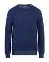 Heritage Man Sweater Blue Size 44 Virgin Wool, Alpaca Wool, Polyamide, Cashmere