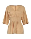 Liviana Conti Woman Top Beige Size 8 Cotton, Polyamide, Elastane