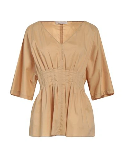 Liviana Conti Woman Top Beige Size 8 Cotton, Polyamide, Elastane In Beige