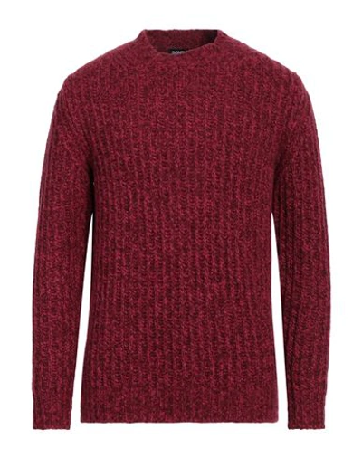 Dondup Man Sweater Garnet Size 44 Wool, Cashmere, Polyamide In Red