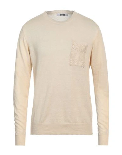 Mauro Grifoni Grifoni Man Sweater Beige Size 36 Linen, Cotton
