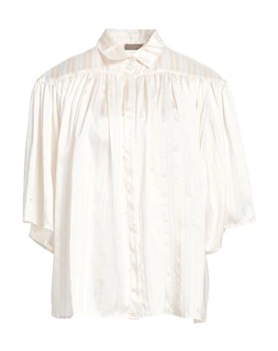Peserico Woman Shirt Ivory Size 6 Viscose, Silk In White
