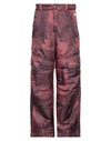 Oamc Re:work Man Pants Burgundy Size S Polyester In Red