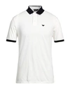 Emporio Armani Man Polo Shirt White Size L Cotton