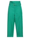 Plan C Woman Pants Green Size 10 Polyester