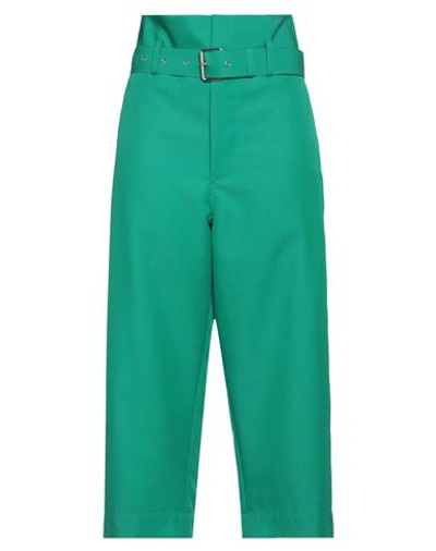 Plan C Woman Pants Green Size 10 Polyester