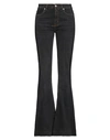 Alexander Mcqueen Woman Jeans Black Size 27 Cotton, Elastane, Calfskin