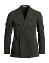 Boglioli Man Blazer Military Green Size 38 Cotton, Elastane
