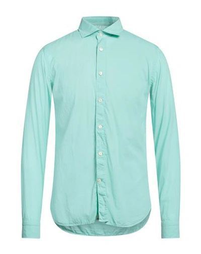 Tintoria Mattei 954 Man Shirt Light Green Size 15 ¾ Cotton