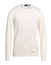 Drumohr Man Sweater Ivory Size 46 Cotton In Off White