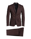 Mauro Grifoni Grifoni Man Suit Cocoa Size 36 Cotton, Elastane In Brown