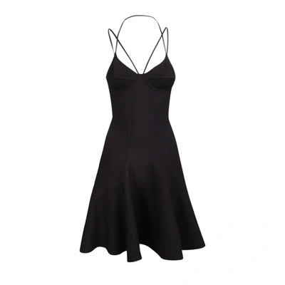 Alexander Mcqueen Flared Mini Dress In Black