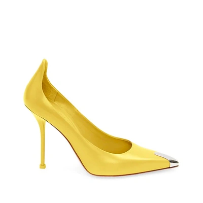 Alexander Mcqueen Leather Pumps In Yellow