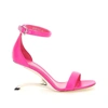 Alexander Mcqueen Sculpted-heel Leather Sandals In Pink