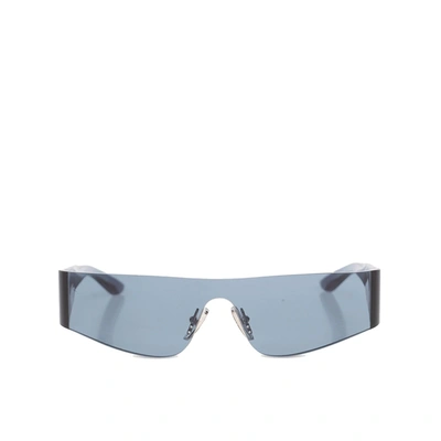 Balenciaga Mono Narrow Sunglasses In Blue