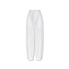 Bottega Veneta Pleated Cotton Tapered Trousers In White