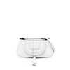 Chloé Leather Shopping Bag With Adjustable Shoulder Strap In White