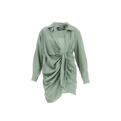 Jacquemus La Robe Bahia Mini Dress In Green