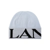 Lanvin Intarsia-knit Wool Beanie In Blue